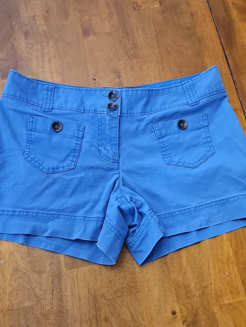 New York & Co. Women’s Blue Cotton Blend Shorts - Casual Summer Style
